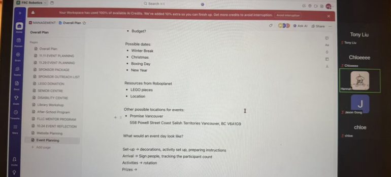 2025/11/17 FRC 2025/2026 Impact Award                   – Team 5449 Weekly Brainstorm